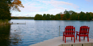 Dock with water